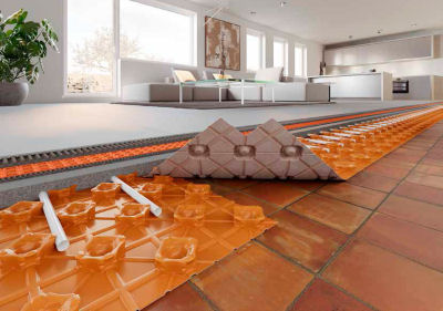 Dalle à plots autoadhésive en polyéthylène, pour tubes de 10 mm de diamètre