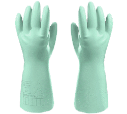 Paire de gants pour travaux électriques de haute tension.