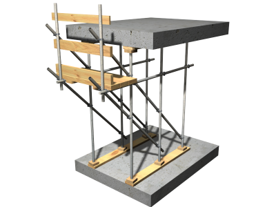 Plateforme de travail en porte-à-faux de bois