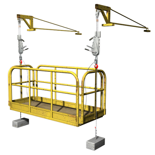 Plateforme suspendue d'actionnement manuel